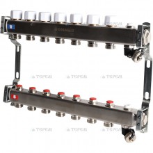 Кол. группа  б/расх.  1х-7 вых. нерж. ROMMER в сборе с клапаном вып. воздуха и сливом