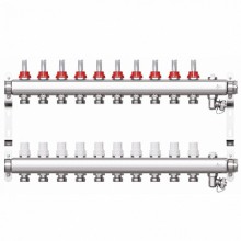 Кол. группа  1х 10 вых. с расх. нерж. STI в сборе Евроконус 3/4