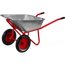 Тачка строит. 2-кол. 100л/200кг ЗУБР Т-22 пневматические колеса