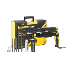 Перфоратор Hanskonner,  850 Вт, 28мм, 3.2 Дж, 0-1160 об/м, 4м кабель, кейс