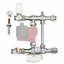 Узел насосно-смесит. STI Е011-1 с термоголовкой 1 и термостатом (130мм)