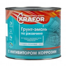 Грунт-эмаль черная (3 в 1) KRAFOR 1,9кг