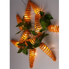 Гирлянда Морковки спирали 12х4см 10LED 1.8м +0.3м тепл. бел. КОСМОС KOC_GIR-B101