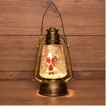 Фонарь декоративный с эффектом снегопада и подсветкой «Санта Клаус», теплый белый NEON-NIGHT 501-066