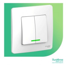 Выкл. СП 2-кл. IP20 10А с инд. бел. Blanca SE BLNVS010511