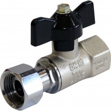 SVB-0009-000015 STOUT Кран шаровой с накидной гайкой, ВР/накидная гайка, ручка бабочка 1/2x1/2