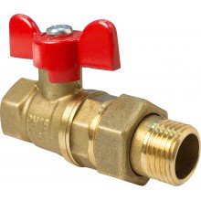 Valfex VF.227.LB1.034.N/P59 Кран шаровой N/P59 для ВОДЫ 3/4 ВР/НР ручка-бабочка, американка