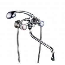 Смес. ванна 2-рук. FAUZT (кер/переключатель) FZ471-A17  крест кер. (10)