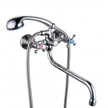 Смес. ванна 2-рук. FAUZT (кер/переключатель) FZ471-А63  крест кер. (10)