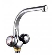 Смес. кухня 2-рук. FAUZT на гайке ЛЮКС Г FZ274-A39