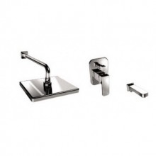 Смес. ванна скрытый монтаж KAISER Sonat 34322 (хром) ф35 с верх. душ+излив