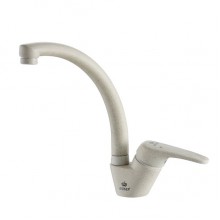 Смес. кухня 1-рук. бок. KAISER  County 55244-1 (песочный мрамор) ф40