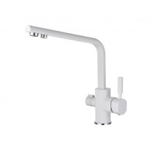 Смес. кухня 1-рук. бок. KAISER п/ф Decor 40144-10 бел. глянец ф40