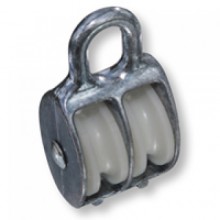 Блок двойной 15мм нейлон.колес d5