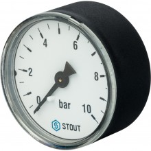 Манометр  аксиальный 1/4 (0...10бар) 63мм STOUT