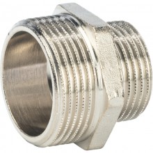 Ниппель перех. 1- 1/4х1 STOUT (ник) l 10/60 в упак.