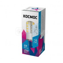 Лампа св. G4 3Вт 220В 4500К КОСМОС LksmLED3wJCG4220v45