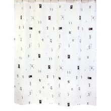 Штора в ванную комнату ZALEL 1155 Diocks end dots с кольцами (К13)