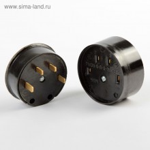 Силовой разъем РШ-ВШ 25А 380В черн. Силовой разъем РШ-ВШ 25А 380В черн.