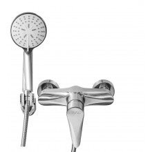 Смес. душ/кабина 1-рук ПСМ-300-4 STEEL нержавеющая сталь AISI-304