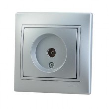 Розетка TV СП 1-м Мира оконечн. метал. сер. Lezard 701-1010-130