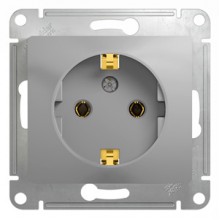 Механизм розетки 1-м GLOSSA с/з алюм. SchE GSL000343