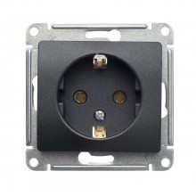 Механизм розетки 1-м GLOSSA с/з антрацит SchE GSL000743