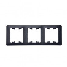 Рамка 3-м GLOSSA горизонт. антрацит SchE GSL000703