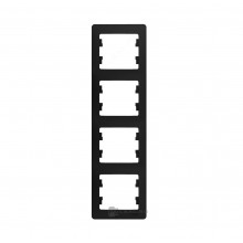 Рамка 4-м GLOSSA верт. антрацит SchE GSL000708
