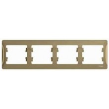 Рамка 4-м GLOSSA горизонт. титан SchE GSL000404