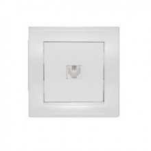 Розетка телеф. 1-м СП бел. Бриллиант  UNIVersal 7947564