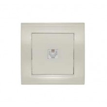 Розетка телеф. 1-м СП сл. кость Бриллиант  UNIVersal 7948783