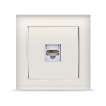 Розетка комп.1-м СП Бриллиант RJ-45 бел.UNIVersal 7947601