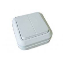 Выкл. ОП 2-кл. IP20 10А, бел. Олимп О0023 (10/200)