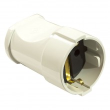 Штепсель с/з бел.10003 (40 в упак.)РФ