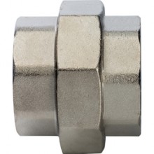 Американка 2 г/г прямая STOUT (ник.)  (кольцо уплотн.) l 8 в упак.