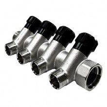 Коллектор регул.  3/4 х 1/2нар. - 4 вых.  STI