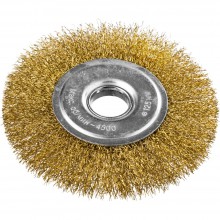 Щетка дисковая для УШМ, 125мм/22мм витая стальная латунированная проволока 0,3мм DEXX