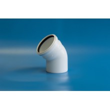 Отвод  БЕСШУМН. D 110 угол 45*   (белый) Политек (60)