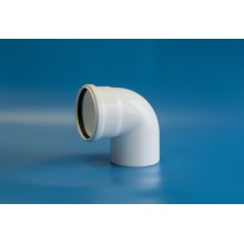 Отвод  БЕСШУМН. D 110 угол 87*   (белый) Политек (45)