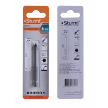Сверло по стеклу и кафелю  d= 6mm, 4 грани, шест. хвостовик Sturm