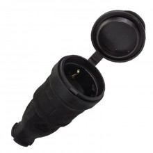 Розетка каб. перен. каучук.16A  (225) EKF 2P+PE 230В IP44