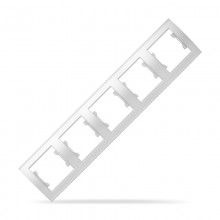 Рамка 5-м Бриллиант гориз. бел. UNIVersal 1028