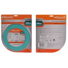 Алмазный диск, 230мм сухая/влажная резка Turbo Wave 230мм Sturm!