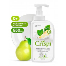 Средство д/мытья посуды 550мл пенка с соком груши и экстрактом базилика CRISPI