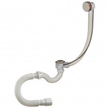 Сифон для ванны 1-1/2х40 нж с переливом и гибкой трубой 40х50  ОРИО  А-24089 (полуавтомат)