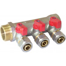 Коллектор  м/п 3/4 х 16 х 3 вых. (универс. ручки) WM