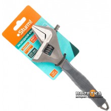 Ключ разводной  200 мм, (30мм) УСИЛ. СУПЕРТОНКИЕ ГУБКИ, обливная рукоятка STURM