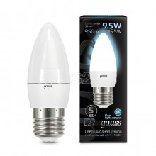 Лампа св. Е27  9,5Вт свеча Gauss 4100К Led 103102210