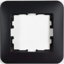 Рамка 1-м KARINA LIFE горизонт. черн. бархат LEZARD 708-4200-146